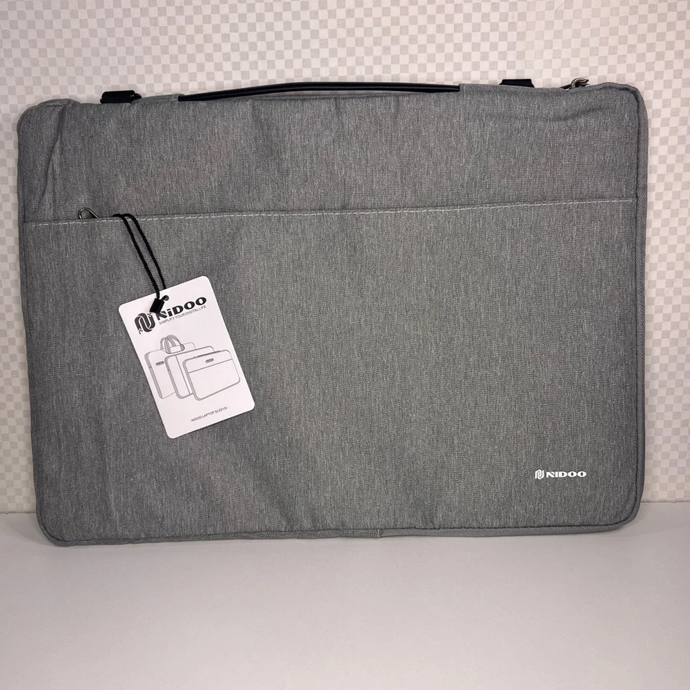 NIDOO 17.3” Laptop Sleeve Case 17X12 inch, Gray Resistant To‎ Spills & Shock